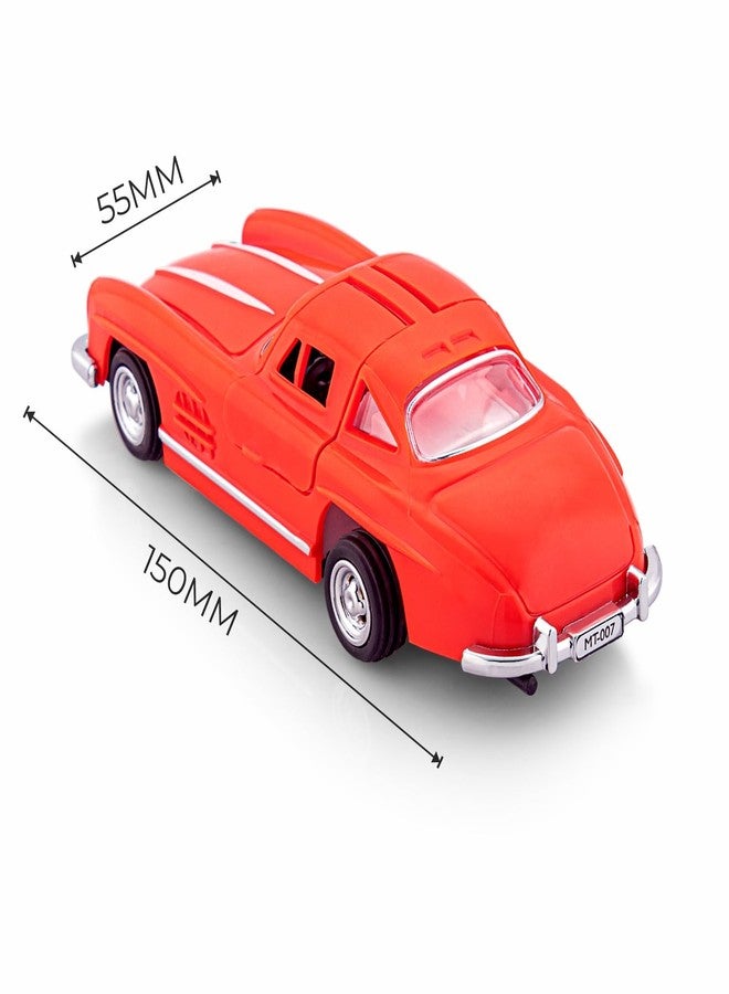 Shinsei Classics S Series - Vintage Red Classic Car | Pull-Back Toy with Falcon Wing Doors | Collectible Model - Image 4